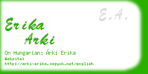 erika arki business card