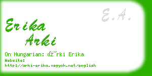 erika arki business card